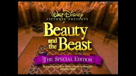 Beauty And The Beast Special Edition UK VHS DVD 2002 Trailer