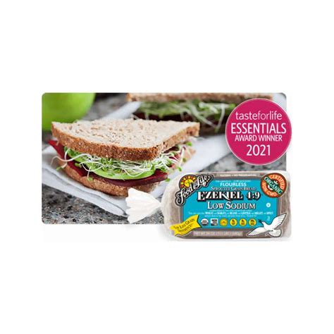 Low Sodium Sprouted Whole Grain Bread Fleur Sauvage Aliments Naturels