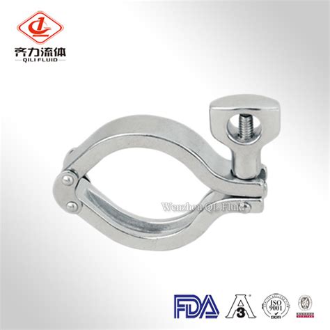 Sanitary Stainless Steel Heavy Duty Double Pin Clamp China Tri Clamp