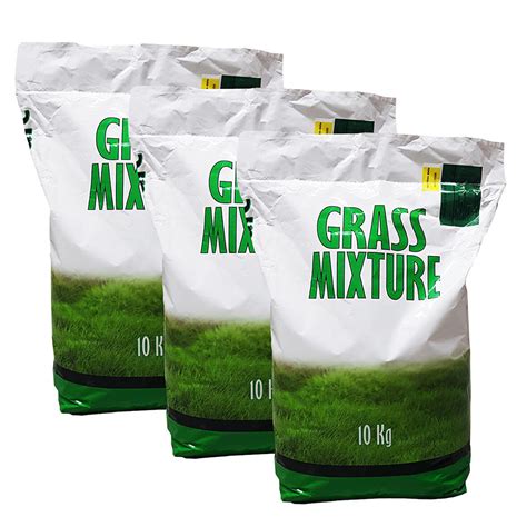 3 Adet Çim Tohumu 6m Grass Mixture 10 Kg x3 Çuvalında 6 Karışım Çim