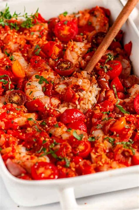 Healthy Italian Shrimp And Rice Casserole Aberdeens Kitchen