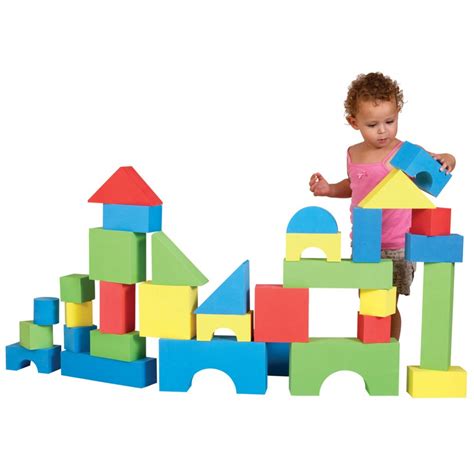 Large Foam Educolor Assorted Blocks 32 Pieces