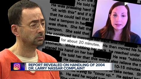 Report Revealed On Handling Of 2004 Dr Larry Nassar Complaint Youtube