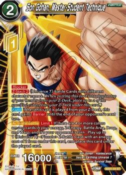 Son Gohan Master Student Technique Starter Deck Ultimate Awakened