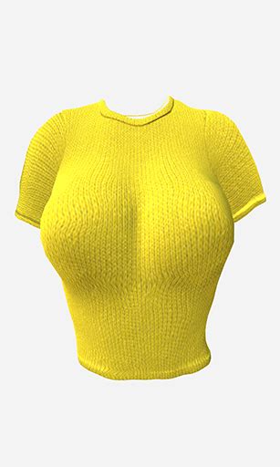 Second Life Marketplace The Cakery Knitted Tee Yellow