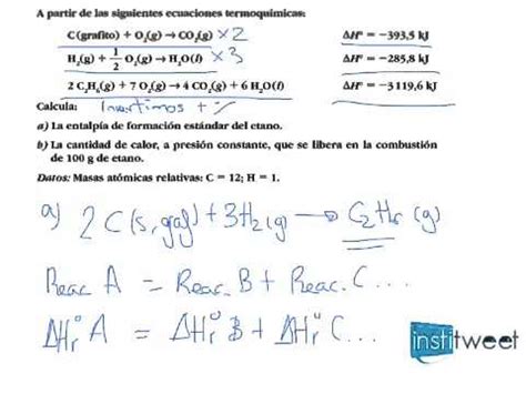 Entalp As De Formaci N Y Enlace C Lculo De Entalp A Y Calor Youtube