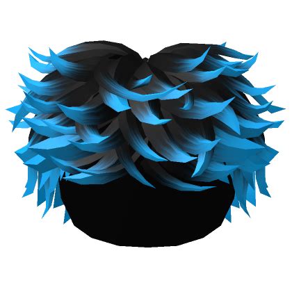 Black To Blue Messy Hair Roblox