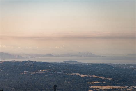 The City during sunrise from Black Mountain, 35 miles away : r/sanfrancisco