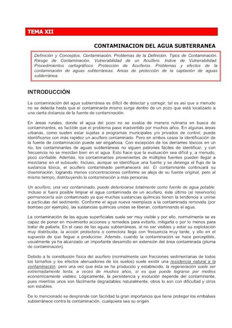 Pdf Contaminación Del Agua Subterránea Dokumentips