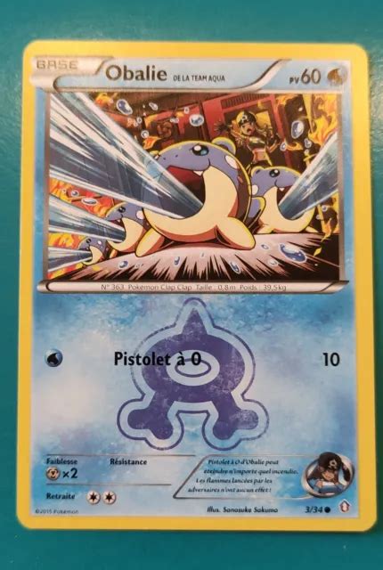 CARTE POKEMON OBALIE De La Team Aqua Double Danger 3 34 EUR 2 00