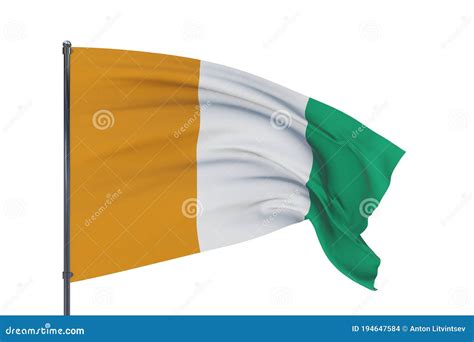 3D Illustration Waving Flags Of The World Flag Of Cote Ivoire