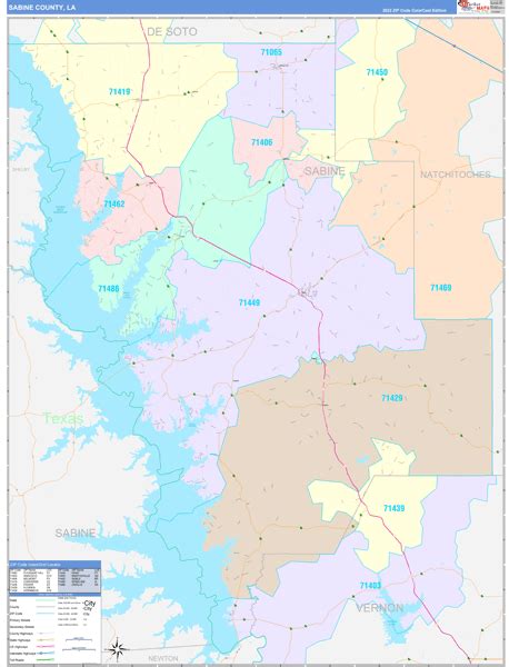 Maps Of Sabine Parish County Louisiana