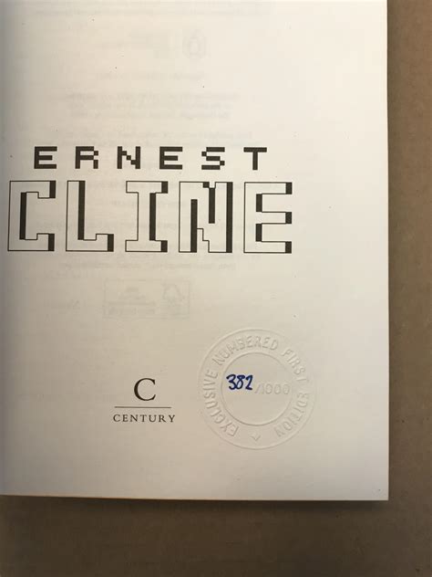 Ready Player One By Cline Ernest Very Good Hardcover 2011 First Uk Edition Limited