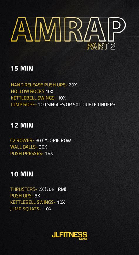 Amrap Workouts Juan Lugo Fitness Miami Amrap Workout Crossfit