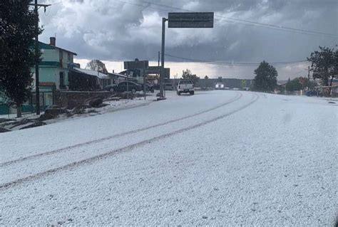 Mayo Sigue Muy Loco Cae Intensa Granizada Que Cubre De Blanco A