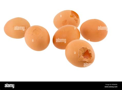 Broken Empty Egg Shell Isolated On White Background Stock Photo Alamy