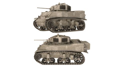 3D M5 Stuart Light Tank Model - TurboSquid 2140735