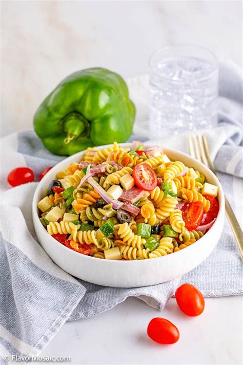 Easy Pasta Salad With Tri Color Rotini Ramirez Hishists