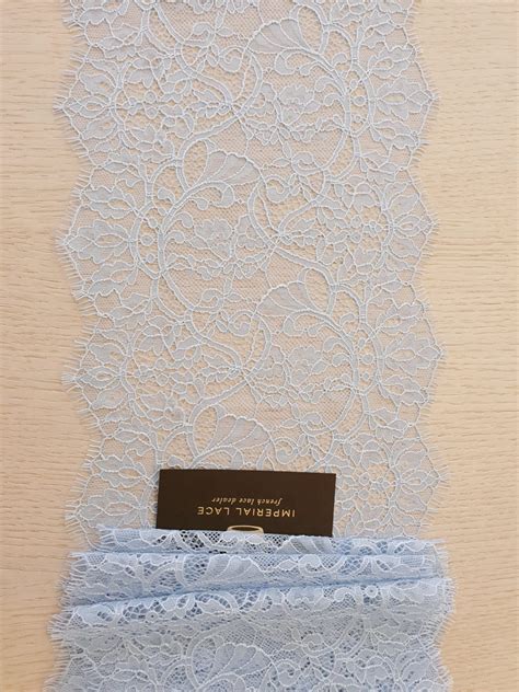 Light Blue Floral Pattern Chantilly Lace Trim Lace Trim Lace Fabric