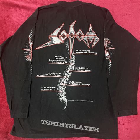 Sodom Sodom European Tour Long Sleeve Tshirtslayer Tshirt