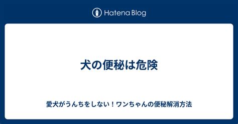 犬の便秘は危険 愛犬がうんちをしない！ワンちゃんの便秘解消方法