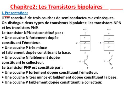 Ppt Les Transistors Bipolaires