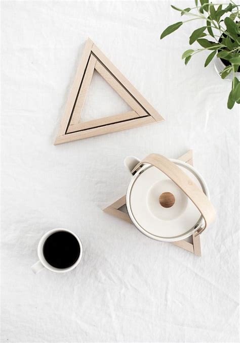 DIY Wood Triangle Trivets - Homey Oh My