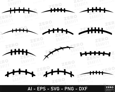 Football Laces Svg Bundle Digital Football Laces Files Football Laces