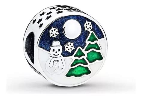 Charm Dije Plata Pinos Navidad Mu Eco De Nieve Navide O Mercadolibre