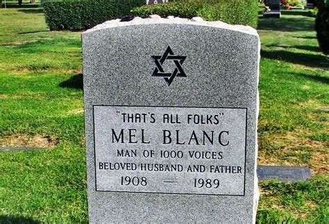 Tombstone Of Mel Blanc Who Provided The Voice Of Bugs Bunny Daffy