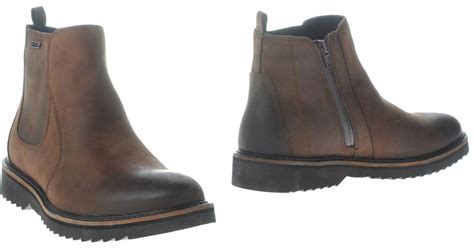 Geox Burnished Leather Ankle Boots In Brown For Men Lyst