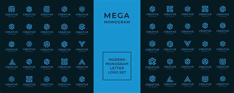 Mega Collection Monogram Logo Design Template 9776403 Vector Art At