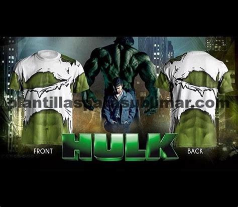 Traje Hulk Fullprint Sublimacion Plantillas Para Sublimar