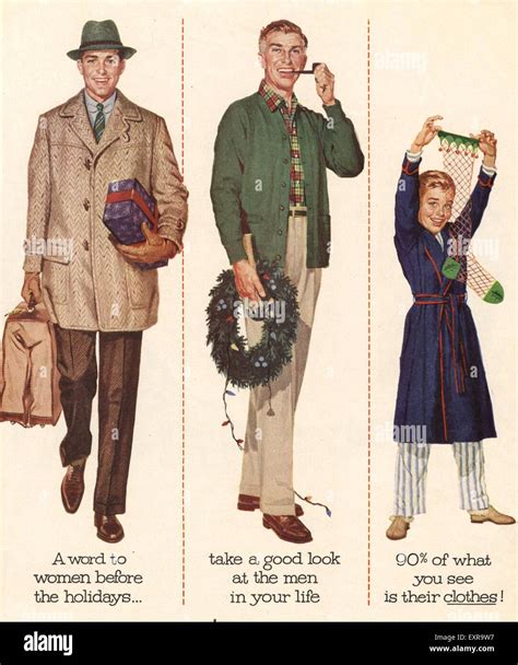 1950s Usa Fashion Magazine Advert Detail Stock Photo Alamy