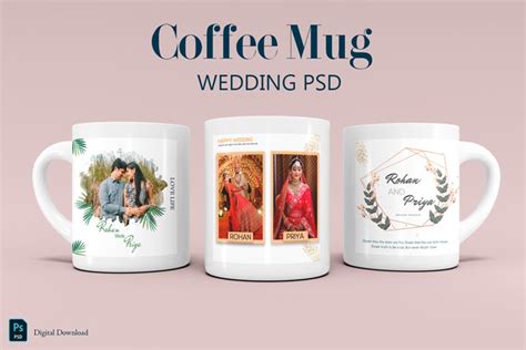 Mug Design Template Psd Wedding Mug Design Psd