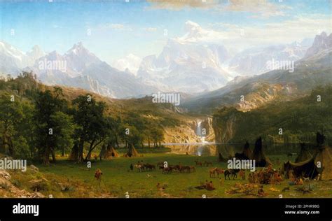 The Rocky Mountains Lander S Peak Painting By Albert Bierstadt