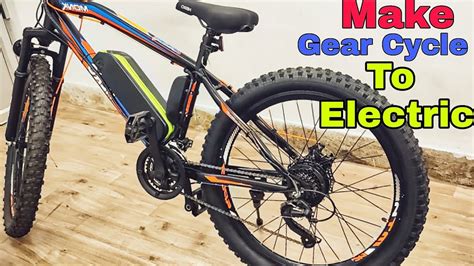 How To Convert Gear Cycle Into Electric Cycle Make Your Gear Cycle To Electric Bike Youtube