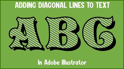 How To Add Diagonal Line Patterns To Letters In Adobe Illustrator Youtube