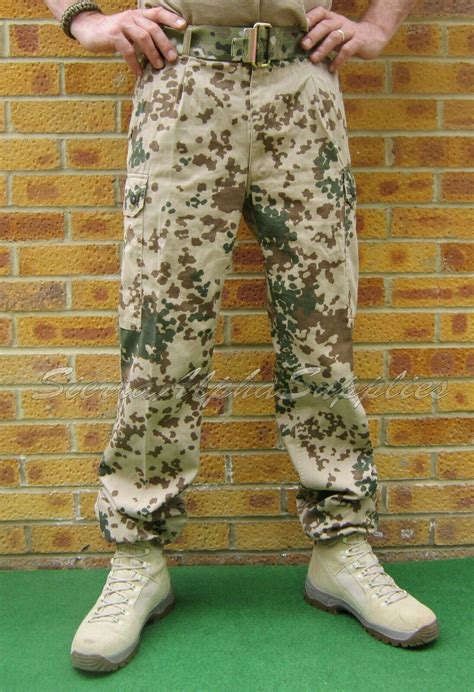 German Army Surplus Issue Desert Tropentarn Camo Combat Cargo Trousers