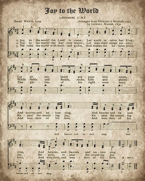 Christmas Hymns Sheet Music