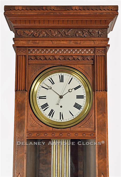 Regulator No 7 In Walnut A Wall Clock Made By The Waterbury Clock Company Of Waterbury