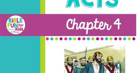 Acts Chapter 4 Bible Fun For Kids