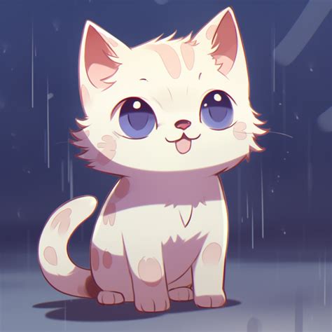 Anime Cat In Night Scene Entirely Cute Anime Cat Pfp Image Chest