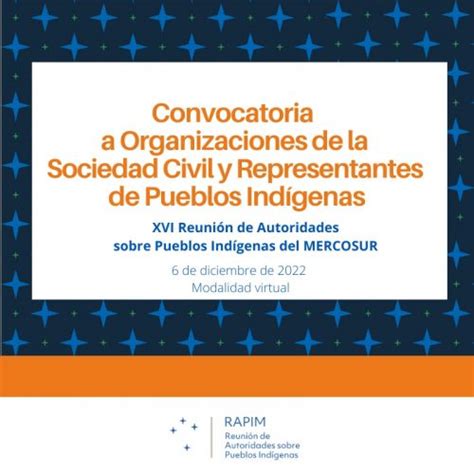 Convocatoria A Organizaciones De La Sociedad Civil Y A Representantes De Los Pueblos Indígenas