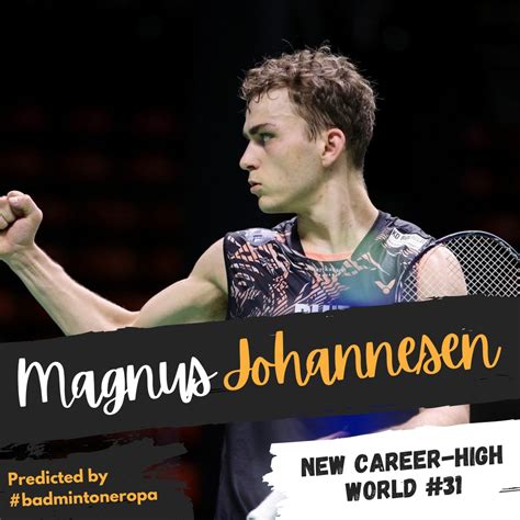 Badminton Eropa On Twitter Debut Magnus Johannesen Will Debut At