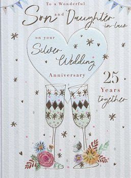 Son Daughter In Law Silver Wedding Anniversary Card Wedding