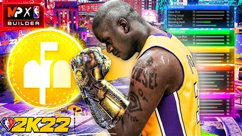 100 BEST NBA 2K22 SHAQUILLE O NEAL BUILD PAINT GOD BIG THANOS