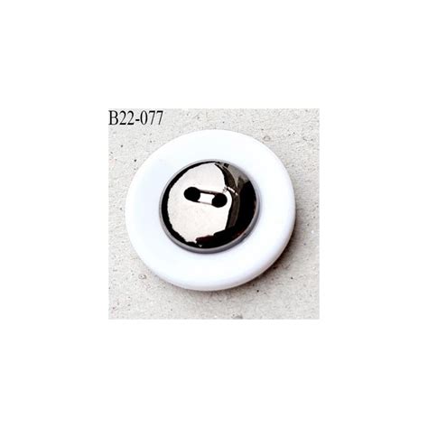 Bouton Mm En Pvc Couleur Chrome Acier Et Blanc Tr S Beau Trous