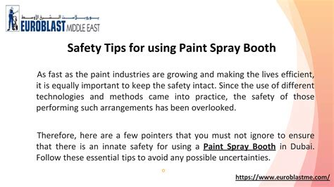 Safety tips for using paint spray booth... | PPT