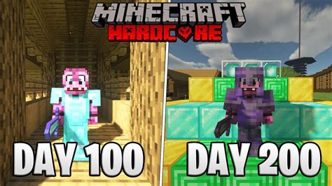 I Survived Days In Hardcore Minecraft Youtube